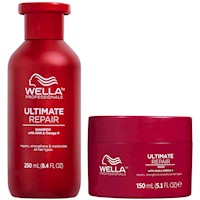 Shampoo Reparador 250ml + Mascarilla Wella Ultimate Repair